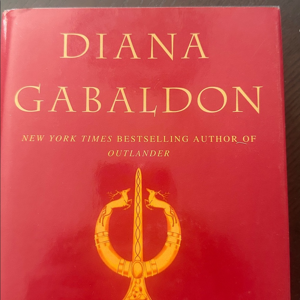 Diana Gabaldon "The Fiery Cross" Hardcover - Red with Gold Lettering - Picture 3 of 4